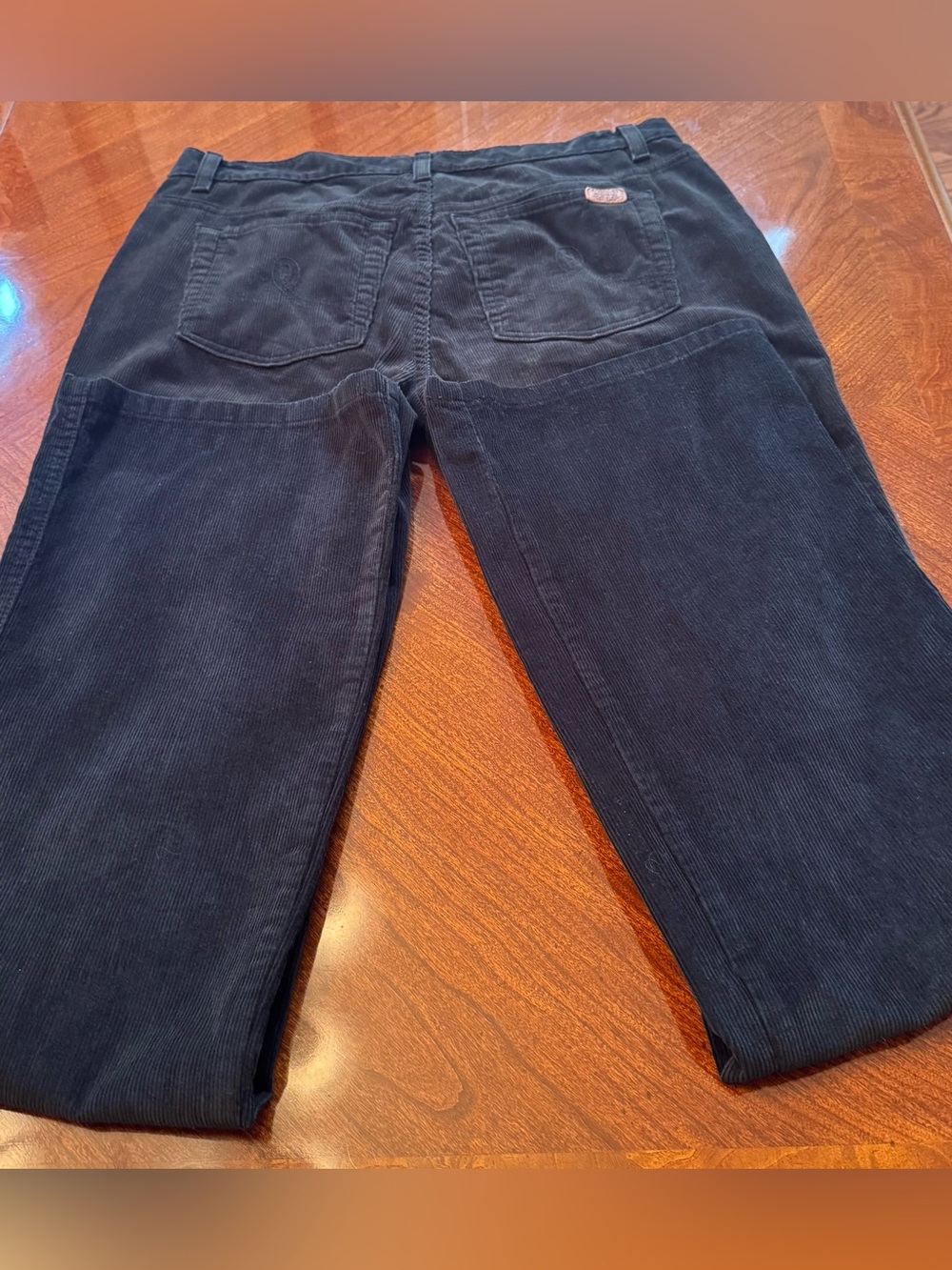 Polo Ralph Lauren Pants 100% Cotton Black Women's Corduroy Jeans Size - 8 - Picture 10 of 15